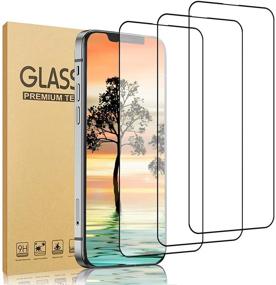img 4 attached to 📱 [3 Pack] Anti-Scratch Tempered Glass Screen Protector for iPhone 13/13 Pro | 2.5D Touch | 9H Hardness | Case Friendly | 5G (6.1 Inch) 2021 Compatible