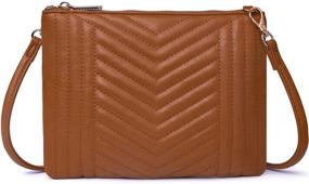 img 4 attached to Women's Small Crossbody Bags, Purses and Handbags, Vegan Leather Clutch with Detachable Strap