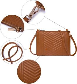 img 1 attached to Women's Small Crossbody Bags, Purses and Handbags, Vegan Leather Clutch with Detachable Strap