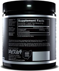 img 3 attached to Muscle Feast Creapure Creatine Monohydrate Powder: 5400mg of 💪 Premium German Creatine Per Serving – Vegan, Keto, Gluten Free, Unflavored