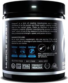 img 2 attached to Muscle Feast Creapure Creatine Monohydrate Powder: 5400mg of 💪 Premium German Creatine Per Serving – Vegan, Keto, Gluten Free, Unflavored