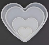 ❤️ love heart shape epoxy mold set | sizes: 18cm, 15cm, 10cm, 5.2cm | silicone resin heart casting mold kit logo