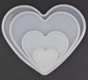 img 4 attached to ❤️ Love Heart Shape Epoxy Mold Set | Sizes: 18cm, 15cm, 10cm, 5.2cm | Silicone Resin Heart Casting Mold Kit
