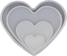 img 2 attached to ❤️ Love Heart Shape Epoxy Mold Set | Sizes: 18cm, 15cm, 10cm, 5.2cm | Silicone Resin Heart Casting Mold Kit