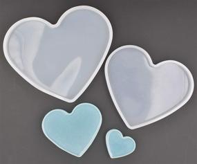 img 1 attached to ❤️ Love Heart Shape Epoxy Mold Set | Sizes: 18cm, 15cm, 10cm, 5.2cm | Silicone Resin Heart Casting Mold Kit