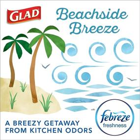 img 3 attached to 🗑️ Glad OdorShield Small Drawstring Trash Bags - Febreze Beachside Breeze Scent - 4 Gallon - Pack of 34