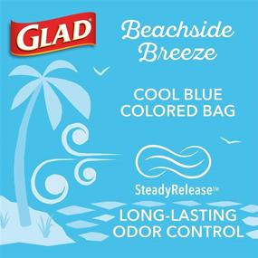 img 2 attached to 🗑️ Glad OdorShield Small Drawstring Trash Bags - Febreze Beachside Breeze Scent - 4 Gallon - Pack of 34