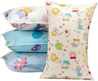 👶 biubee 4-pack toddler pillowcases - 14”x 21” - fits pillows sized 12x16, 13x18 or 14x19 - natural organic cotton envelop style pillow cover for baby, infant, and kids logo