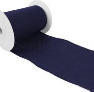 🔵 navy blue cleverdelights 6" burlap ribbon - wired/finished edges - super-fine tight weave - 10 yards long logo