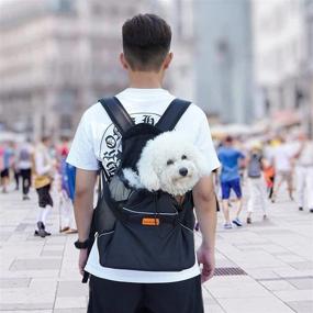 img 2 attached to 🐾 Cinf Small Cat Dog Pet Puppy Carrier Backpack: Adjustable Easy-Fit for Traveling, Hiking, and Camping