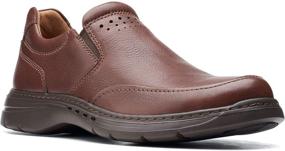 img 2 attached to Кроссовки Clarks Brawley из черной обработанной кожи для мужчин.