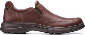 img 3 attached to Кроссовки Clarks Brawley из черной обработанной кожи для мужчин.