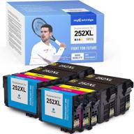 mycartridge epson 252xl remanufactured ink cartridge replacement for wf-7710 wf-7110 wf-7210 wf-7720 wf-3640 wf-3620 wf-7620 (4 black 2 cyan 2 magenta 2 yellow 10-pack) logo