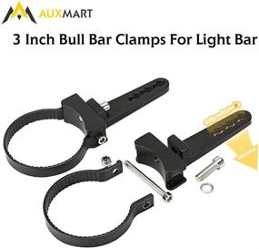 img 4 attached to 🔧 AUXMART Tube Clamps Mounting Brackets: Perfect Fit for 3'' Bull Bar - Easy LED Light Bar, Work Lights, and Fog Lights Installation (1 Pair)