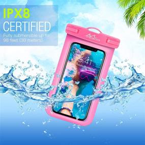 img 3 attached to MoKo Waterproof Phone Pouch Holder [4 Pack], Underwater Phone Case Dry Bag with Lanyard for iPhone 13/13 Pro Max/iPhone 12/12 Pro Max/11 Pro Max, X/Xr/Xs Max, Samsung S21/S10/S9, Note 10