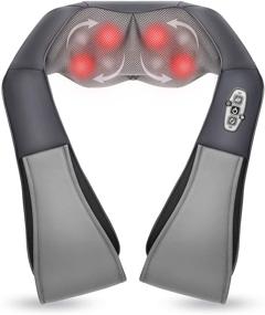 img 4 attached to Relax and Renew with Shiatsu Neck Massager & Heat: Ideal Back Massager for Women and Men, Deep Tissue Kneading Shoulder Massager - Ultimate Massage Pillow for Neck, Back, Shoulder, Foot, and Leg