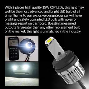 img 1 attached to 🔦 Enhanced Visibility: D-Lumina 3156 3157 LED Backup Reverse Light Bulbs - Powerful 5600 Lumens, Improved 21W 2-SMD CSP Chips for Various Models 3056 3057 3457 4157 - Canbus Error Free, Easy Plug & Play, Crisp 6000K White (Pack of 2)