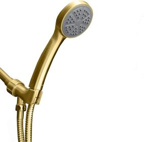 img 4 attached to 🚿 ShowerMaxx Choice Series 3.3 inch Ultra High Pressure Hand Held Shower Head: Polished Brass/Gold Finish