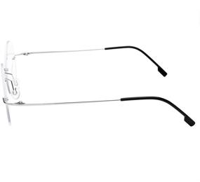 img 2 attached to 👓 Titanium Alloy Rimless Bifocal Reading Glasses: Round Frame Lightweight Eyeglasses for Men and Women