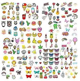 img 1 attached to Soleebee Assorted Iron-on or Sew-on Patches Set - Hand Embroidered Applique Accessories (Pack of 30)