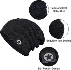 img 1 attached to 🧣 2-Pack Chunky Slouchy Beanie Hats for Men and Women, Cozy Thick Knit Winter Cap