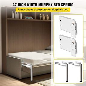 img 3 attached to 💪 Enhance Your Bedroom with Happybuy Murphy Mounting Wall Springs Mechanism Heavy Duty Support Hardware DIY Kit for Queen Twin Size Bed (Horizontal), White