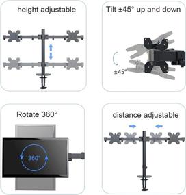 img 1 attached to Suptek Dual Monitor Arm Stand Mount - Fully Adjustable for 13-32 inch Computer Screens, Up to 22lbs, VESA 75 100 Compatible (MD94X2)