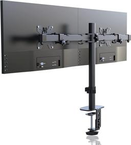 img 4 attached to Suptek Dual Monitor Arm Stand Mount - Fully Adjustable for 13-32 inch Computer Screens, Up to 22lbs, VESA 75 100 Compatible (MD94X2)