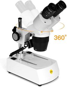 img 3 attached to Swift S306-20-2L 20X/40X/80X Magnification Binocular Stereo Microscope with 360° Rotation, Wide-field 10X and 20X Eyepieces, Upper and Lower LED Lighting, Reversible Black/White Stage Plate