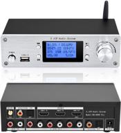enhanced 5.1ch surround audio and video system: lossless player converter decoder for ac-3 dts hdmi 4k arc ultra hd digital, compatible with bt-5.0 receiver and multiple inputs (silver) logo
