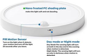 img 3 attached to 🔦 OCIoc 8.9-inch Motion Sensor Ceiling Light 18W Hardwired Ultra Thin Flush Mount Lights Fixture High Brightness 6500K Cool White for Closet Pantry Storage Rooms Doorway Staircase Garage Patio SEO-optimized: "OCIoc 8.9-inch Motion Sensor Ceiling Light 18W Ultra Thin Flush Mount Fixture High Brightness 6500K Cool White for Closet Pantry Storage Rooms Doorway Staircase Garage Patio