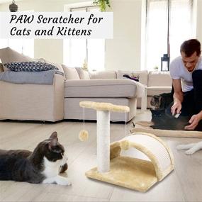 img 2 attached to TOYSBOOM 15-inch 3-in-1 Cat Scratching Post for Indoor Cats - Interactive Toy Balls and Natural Sisal Scratch Bridge