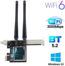 img 2 attached to 3000 Мбит/с Wi-Fi 6 AX200NGW ПК - надпись WLAN адаптера PCI-E ПК для рабочего стола с двумя диапазонами BT5.2 WiFi 802.11ax PCI сетевая карта для маршрутизатора AX ax11000 - скорость MU-MIMO Гигабит - поддержка видеоигр 4k 8k - Windows 10, 64-разрядная система