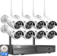 📷 8ch nvr hiseeu wireless security camera system with pre-installed 3tb hdd, 8pcs 2k wifi surveillance camera, 1296p waterproof bullet camera with one-way audio, motion alert, remote access - indoor/outdoor logo