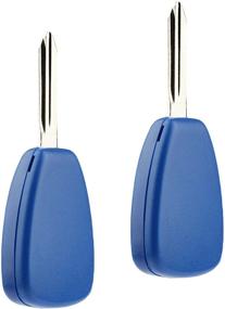 img 1 attached to Blue Set of 2 Key Fobs for Chrysler Aspen Pt Cruiser/Dodge Caliber Dakota Durango Magnum Nitro Ram/Jeep Compass Patriot Wrangler/Mitsubishi Raider - Keyless Entry Remote