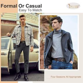 img 2 attached to 👔 Ремень менжду Fossil Cognac Griffin: Стильный и качественный аксессуар