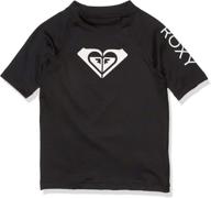 roxy whole hearted rashguard for little girls: long sleeve and short sleeve options logo