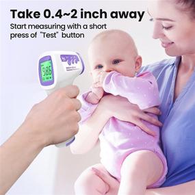 img 1 attached to Medical Digital Thermometer for Adults and Kids - No-Touch Forehead Thermometer, 🌡️ 2-in-1 Body & Surface Mode, Instant Readings with Fever Alarm, Memory Function, Silent Mode