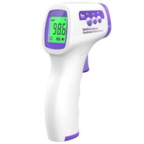 img 4 attached to Medical Digital Thermometer for Adults and Kids - No-Touch Forehead Thermometer, 🌡️ 2-in-1 Body & Surface Mode, Instant Readings with Fever Alarm, Memory Function, Silent Mode