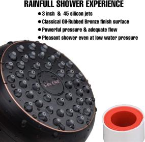 img 2 attached to Enhanced Shower Experience: High Pressure Anti-leak Shower Head with Adjustable Metal Swivel, Filter & Rainfall Massaging - Even at Low Water Flow! (Oil Rubbed Bronze)