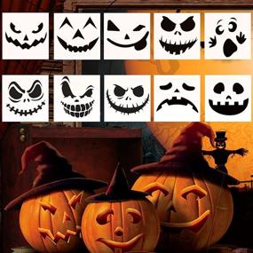 img 2 attached to Halloween Набор для вырезания тыквы: Улучшенное издание - 12 профессиональных нержавеющих стали инструментов для взрослых и детей, полный набор с ножом для вырезания, поясом и сумкой