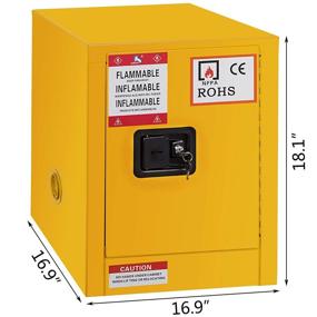 img 3 attached to Mophorn Flammable Cabinet: Galvanized and Adjustable Storage Solution