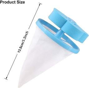 img 3 attached to Efficient 4-Piece Household Lint Catcher: Reusable Lint Traps and Hair Filter Net Pouch for Washing Machine