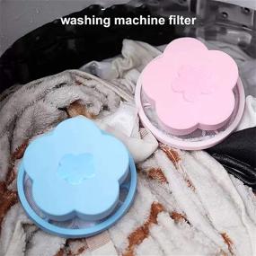 img 1 attached to Efficient 4-Piece Household Lint Catcher: Reusable Lint Traps and Hair Filter Net Pouch for Washing Machine