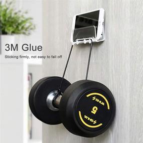 img 2 attached to Convenient Wall Mount Phone Holder and Key Hooks - Adhesive Kitchen Wall Organizer for Smartphones, 2 Pack