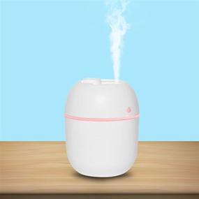 img 1 attached to 220ml Mini Humidifier for Bedroom - USB Cool Mist Portable Humidifier - Drop Shape JS01