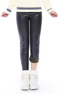 winter thick fleece leggings gp22_red_140 girls' clothing logo