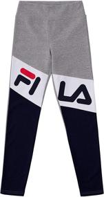 img 3 attached to Fila Heritage Athletic Stretch Blocking Girls' Leggings: Stylish & Comfy Active Clothing