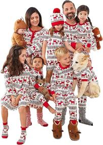 img 4 attached to Пижамы Tkria Christmas Sleepwear Matching Apparel & Accessories для малышей-мальчиков в одежде