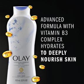 img 2 attached to Olay Daily Exfoliating Body Wash with Sea Salt, 22 oz, (4 Pack)